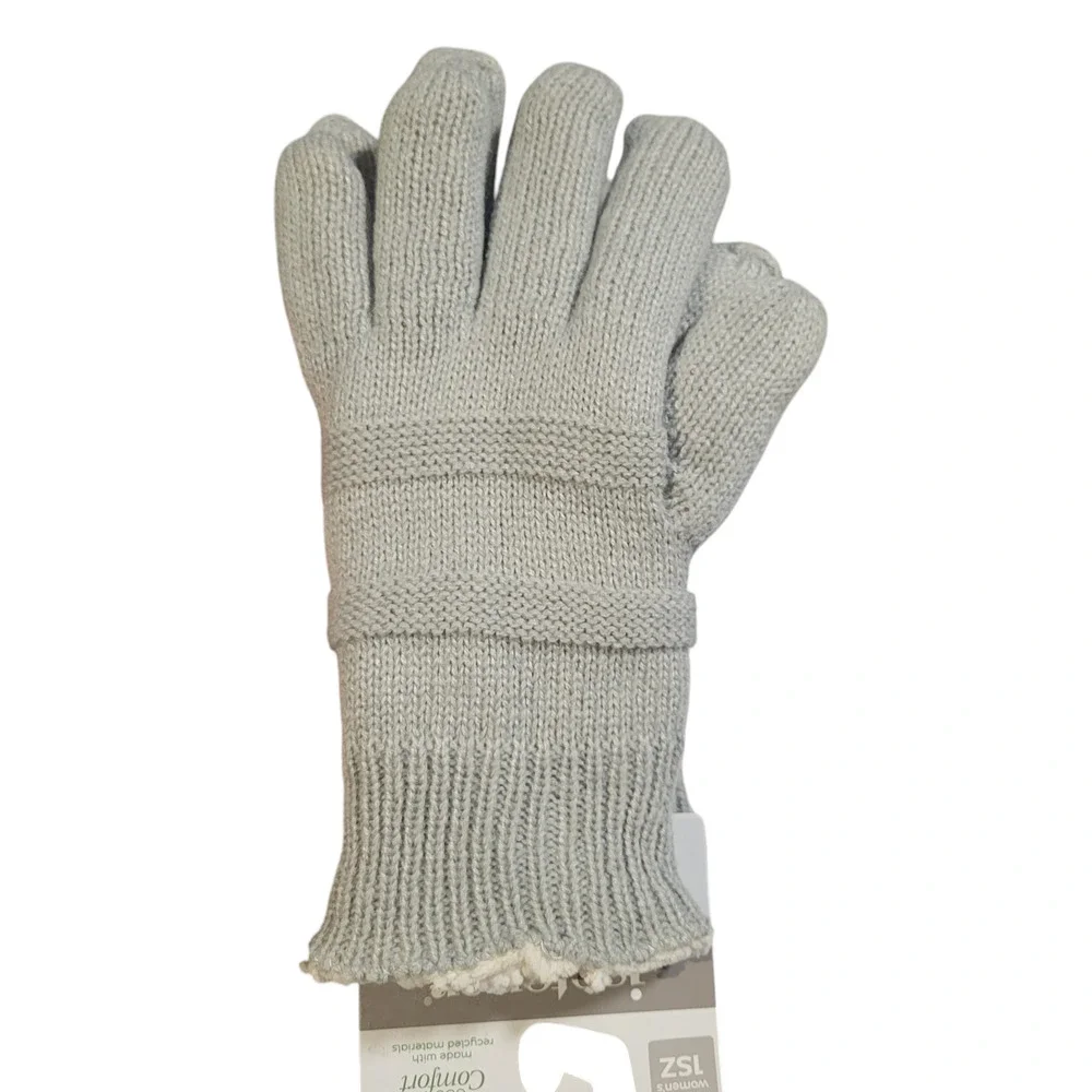 NWT Isotoner eco comfort gray gloves, one size